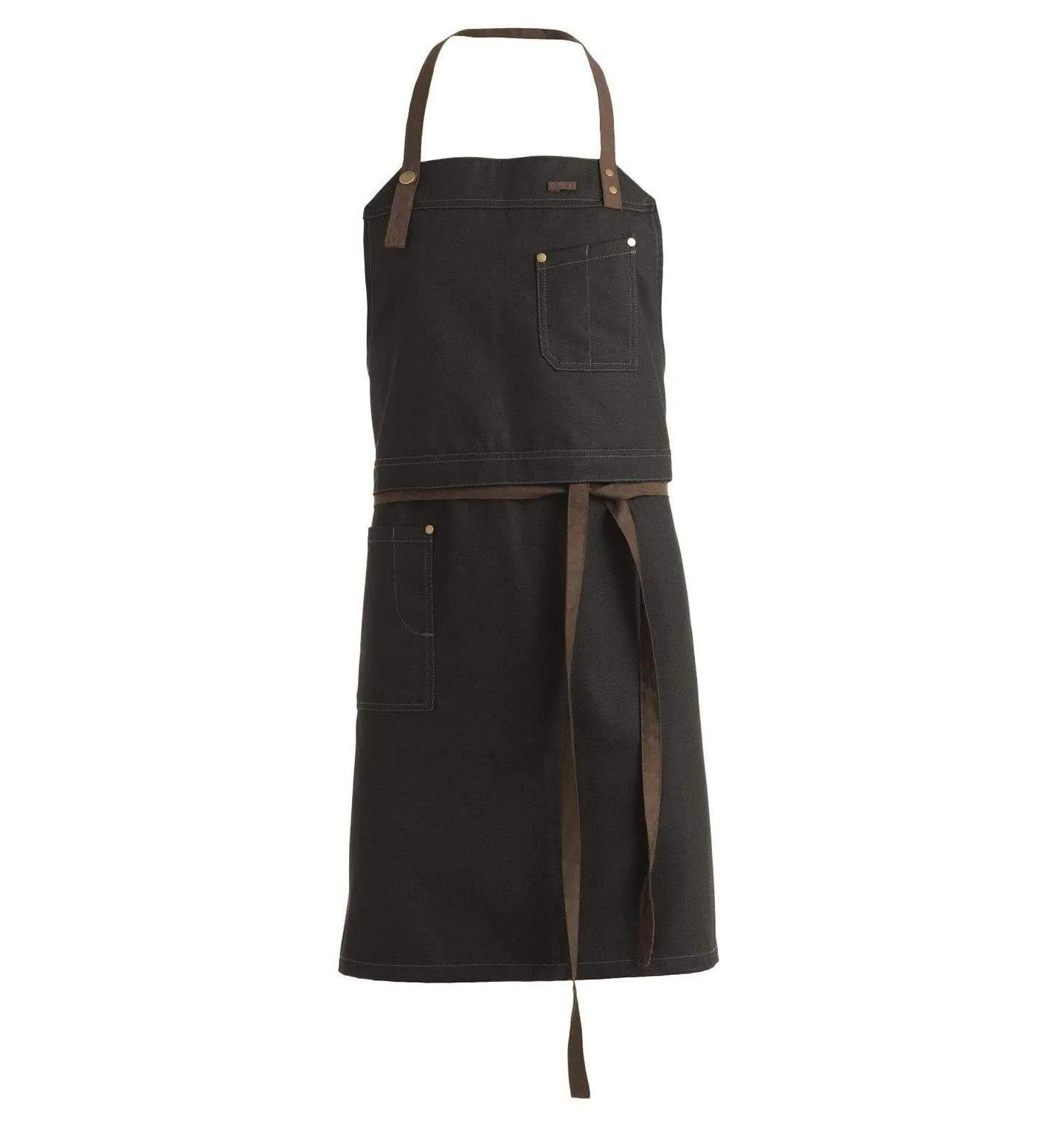 Kentaur 30360 Raw Bib Apron - Black 135