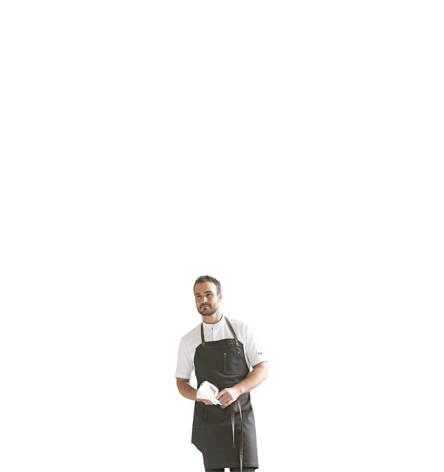 Kentaur 30360 Cypres Olive Raw Bib Apron Kentaur