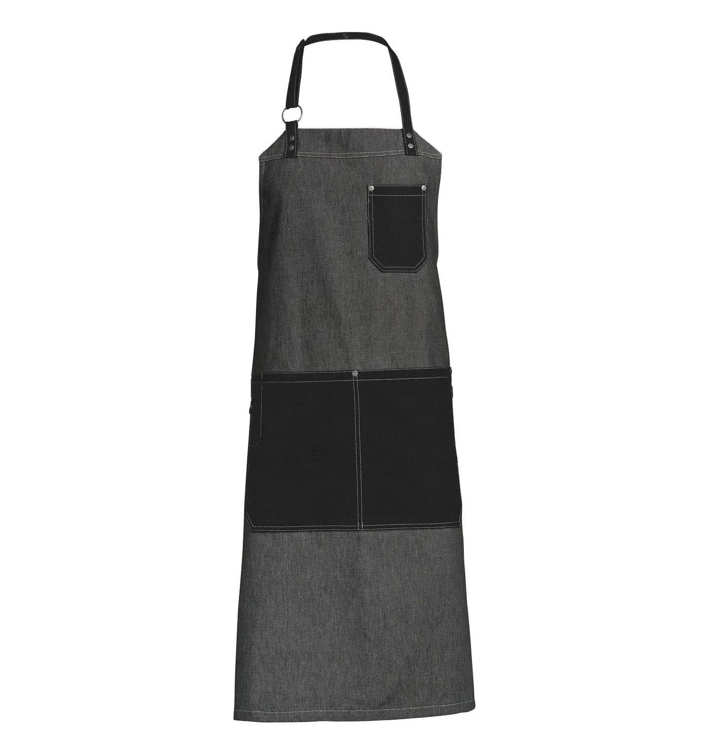Kentaur 30390 Raw Bib Apron Black