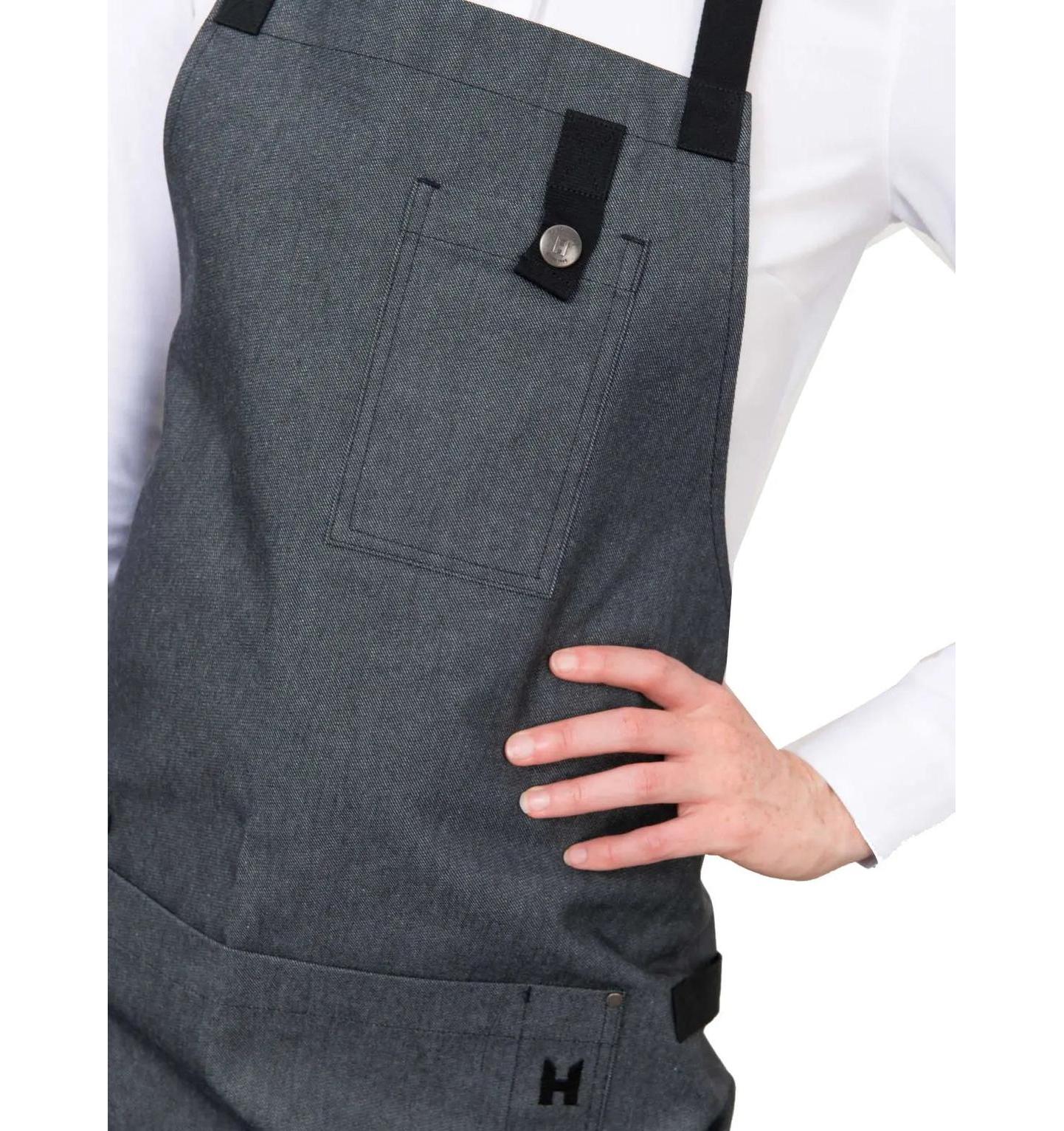Le Nouveau Seattle'21 77x83 Bib Apron Heavy Black