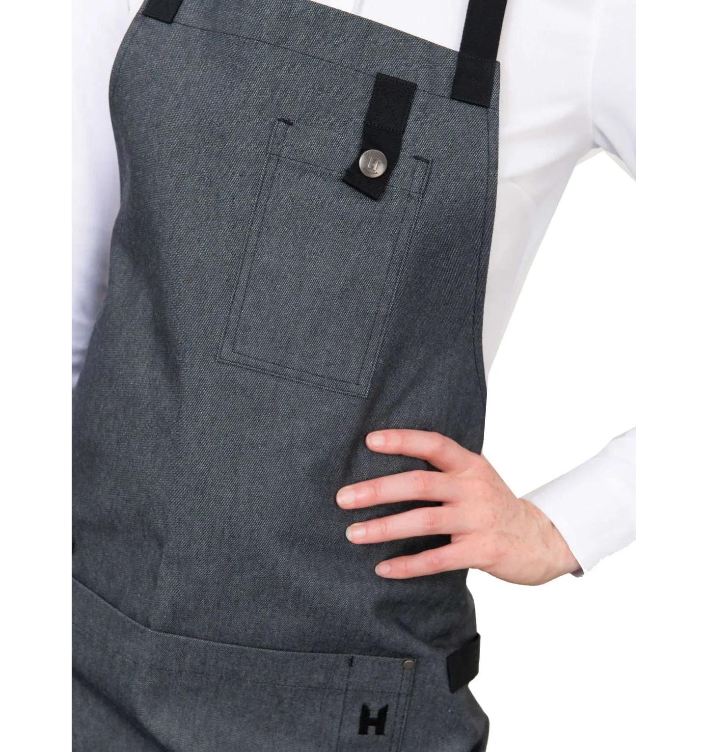 Le Nouveau Seattle'21 77x83 Bib Apron Heavy Black