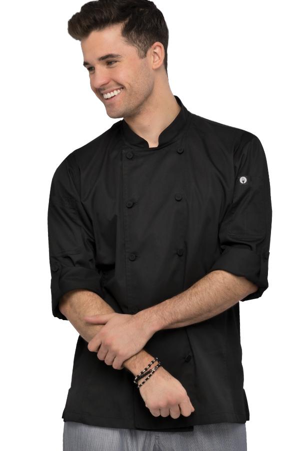 Chef Works Bowden Cool Vent Roll Up Sleeves Chef Coat- Front