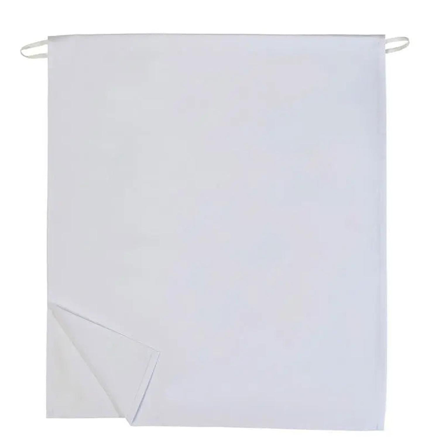 Long 4 way Apron - White 32"L by 30"W Reversible White Fully Open
