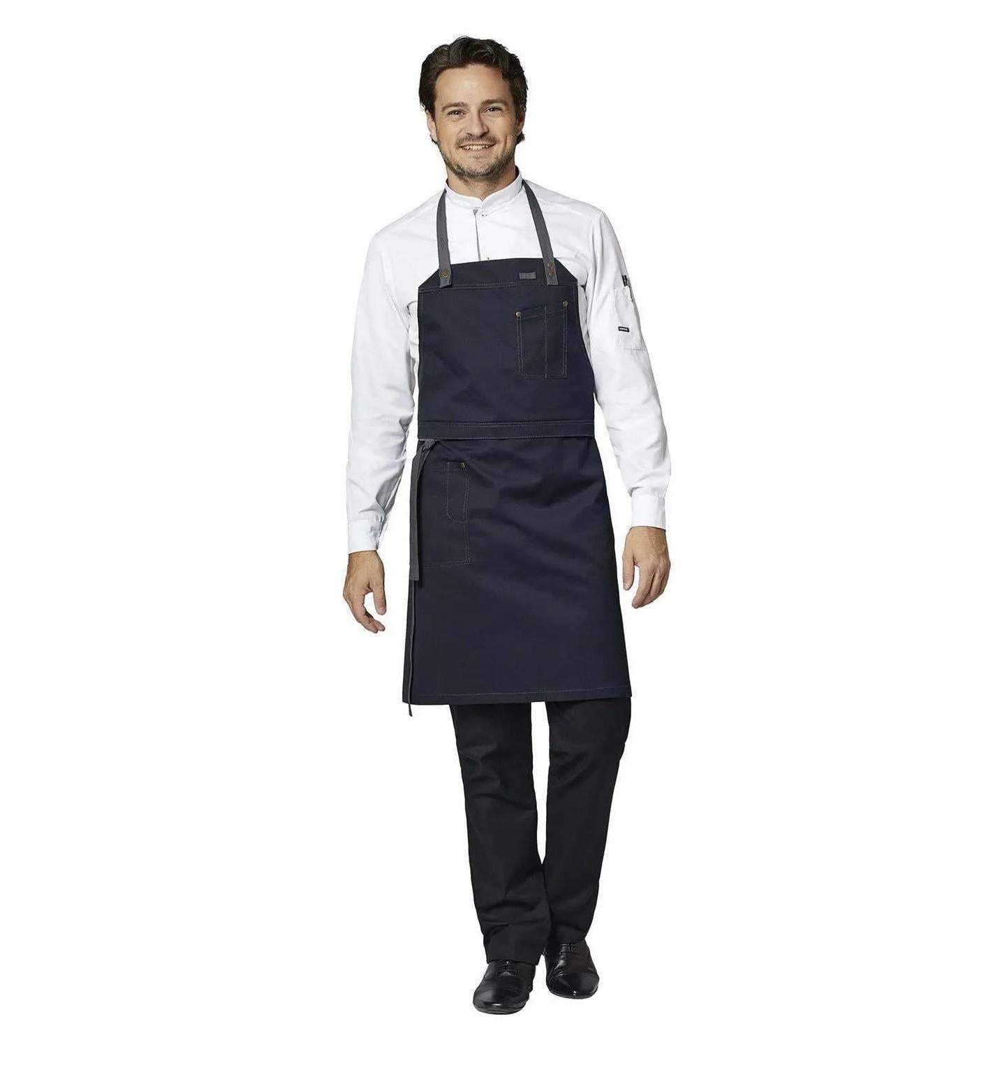 Kentaur 30360 Denim Blue Raw Bib Apron 
