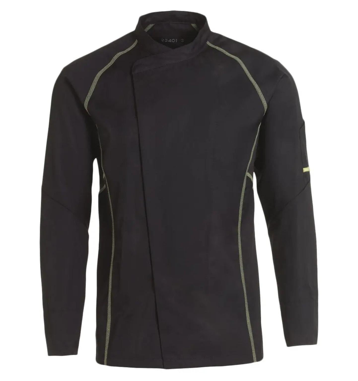 Kentaur 23401 Unisex Chef/Waiters Jacket Front View Black 