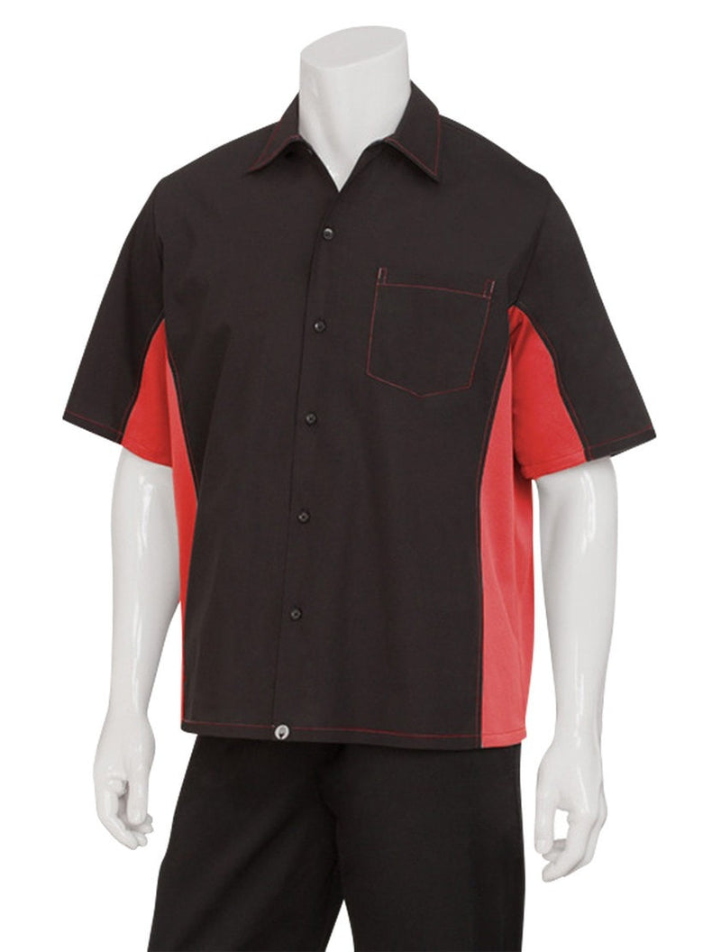 Chef Works Men's Universal Contrast Shirt Red