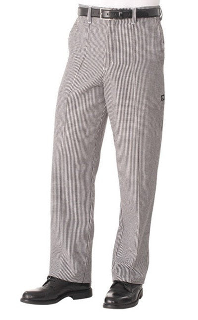 Chef Works Basic Chef Pants: Small Check Houndstooth Front
