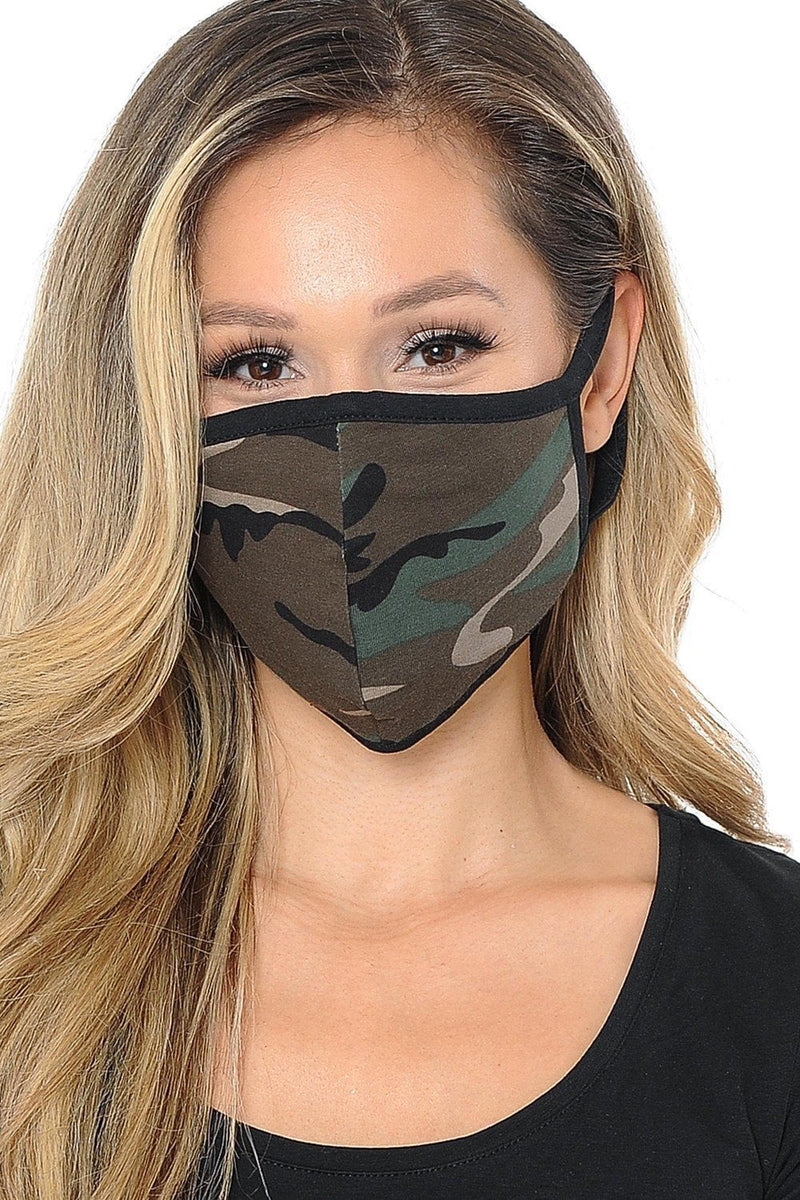 Fiumara Apparel Unisex Camouflage Face Mask -2 Pack