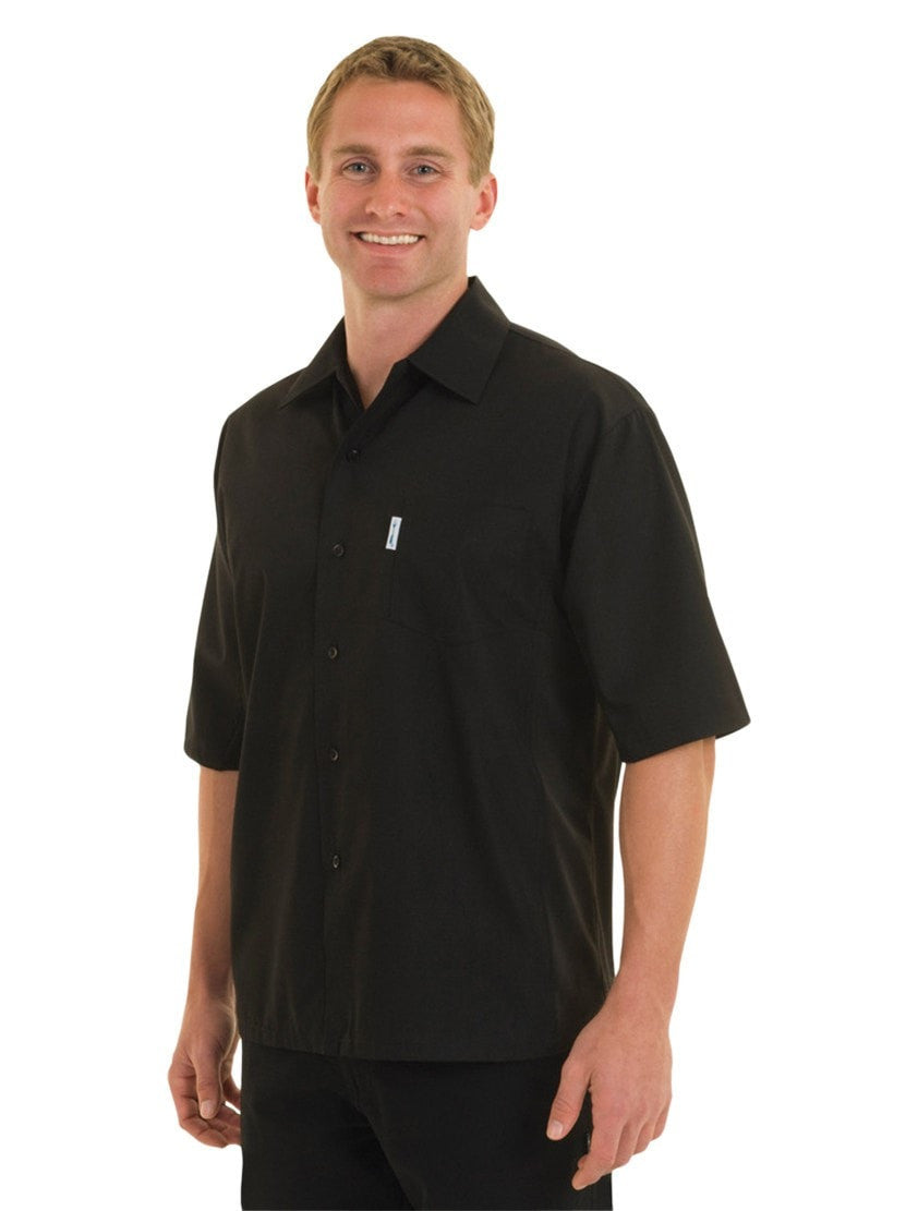 Cool Vent Cook Shirt by Chef Works Black Front Profile