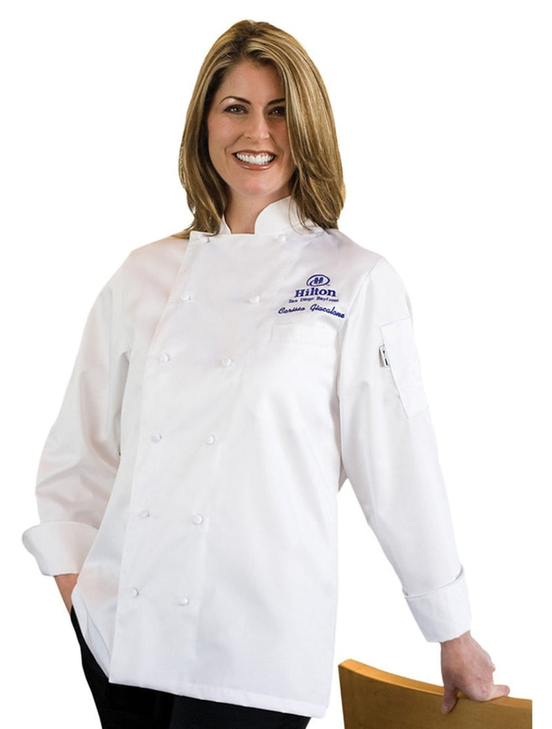 Elyse Women's Chef Coat by Chef Works White Front Profile