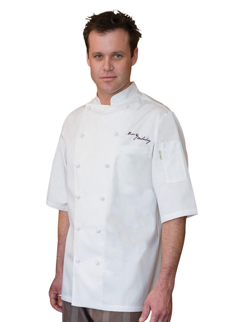 Capri Egyptian Cotton Coat by Chef Works White Front Profile