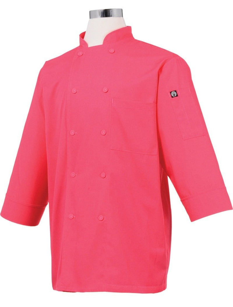 Basic 3/4 Sleeve Chef Coat Berry