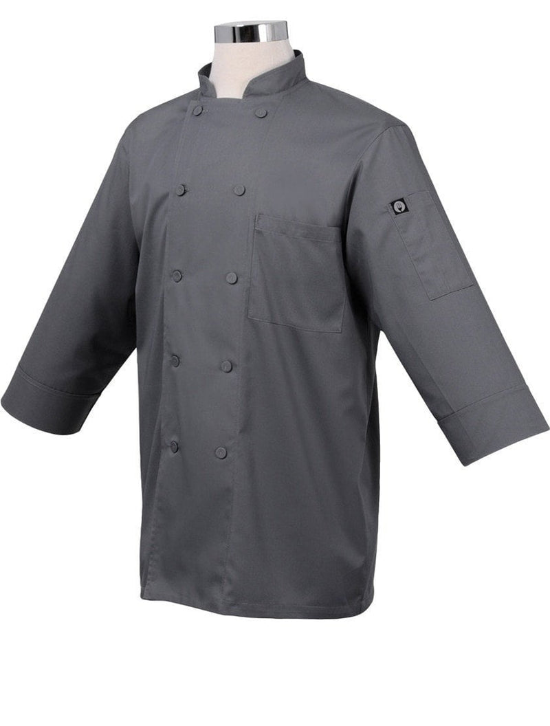 Basic 3/4 Sleeve Chef Coat Grey