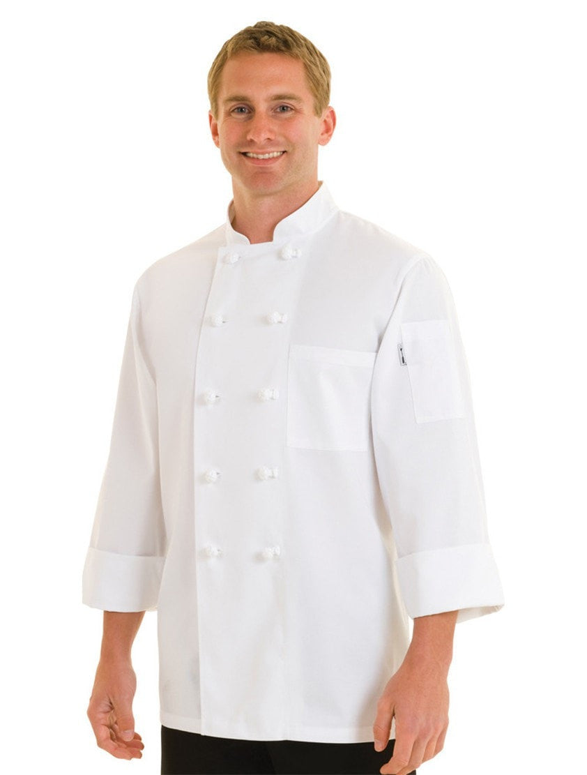 Le Mans Basic Chef Coat by Chef Works White Front Profile