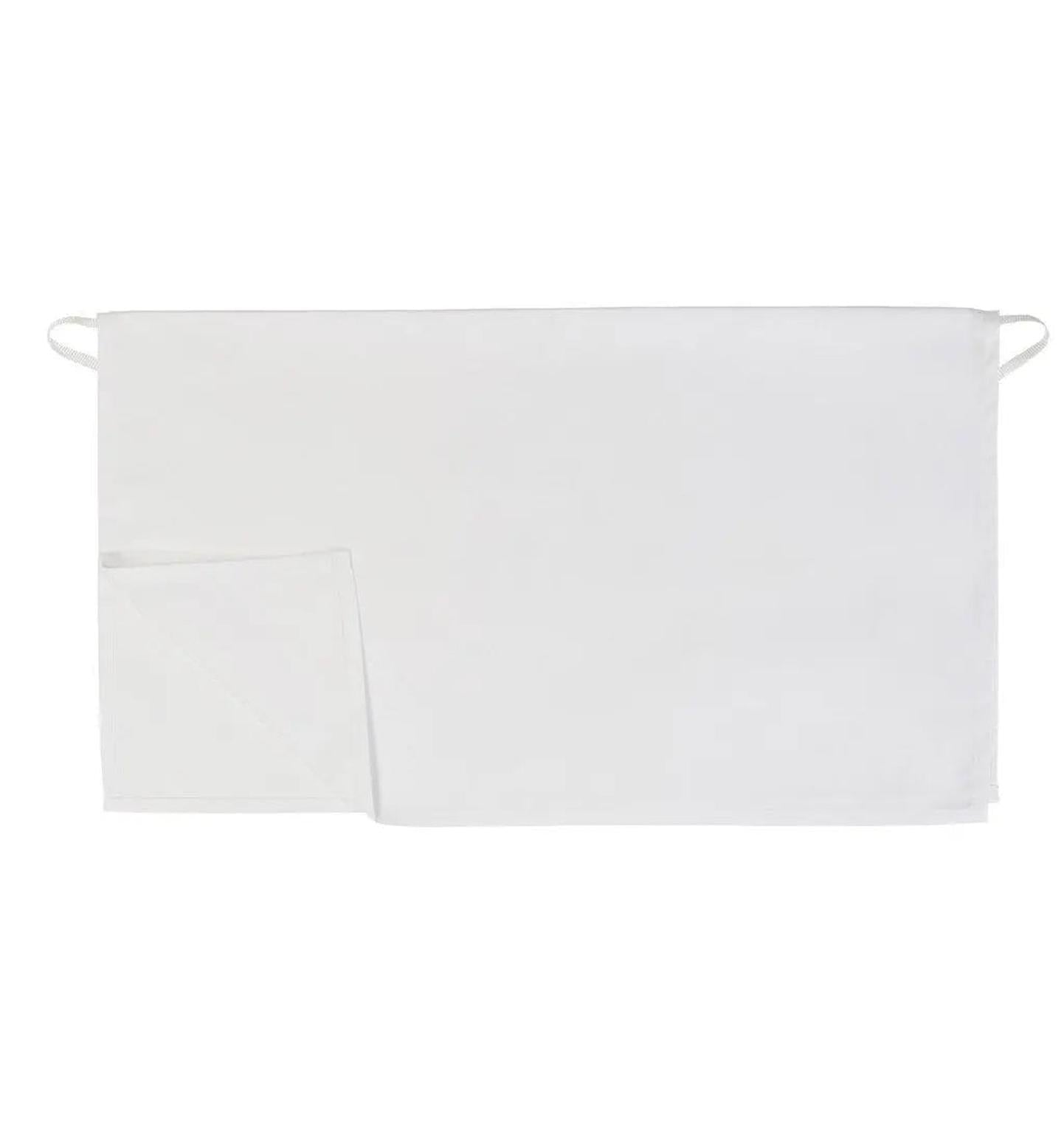 4 way Apron - White 16" L X 28" W White Waist Apron Open