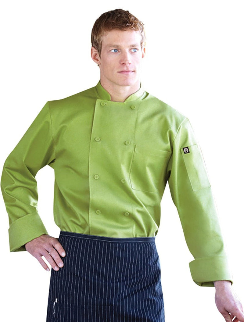 Chef Works Genova Lime Basic Chef Coat Front Profile