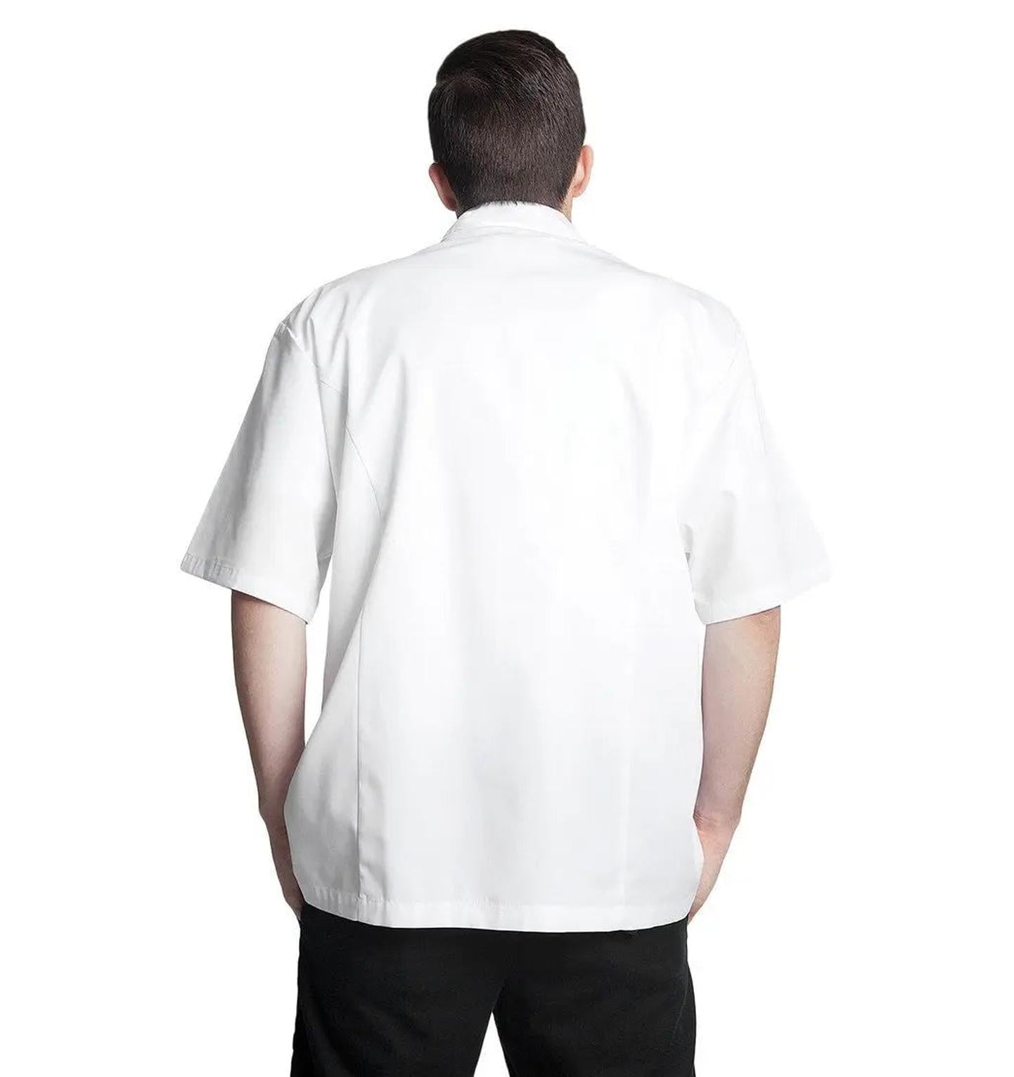 Julius Short Sleeve Chef Jacket by Bragard White Back Profile
