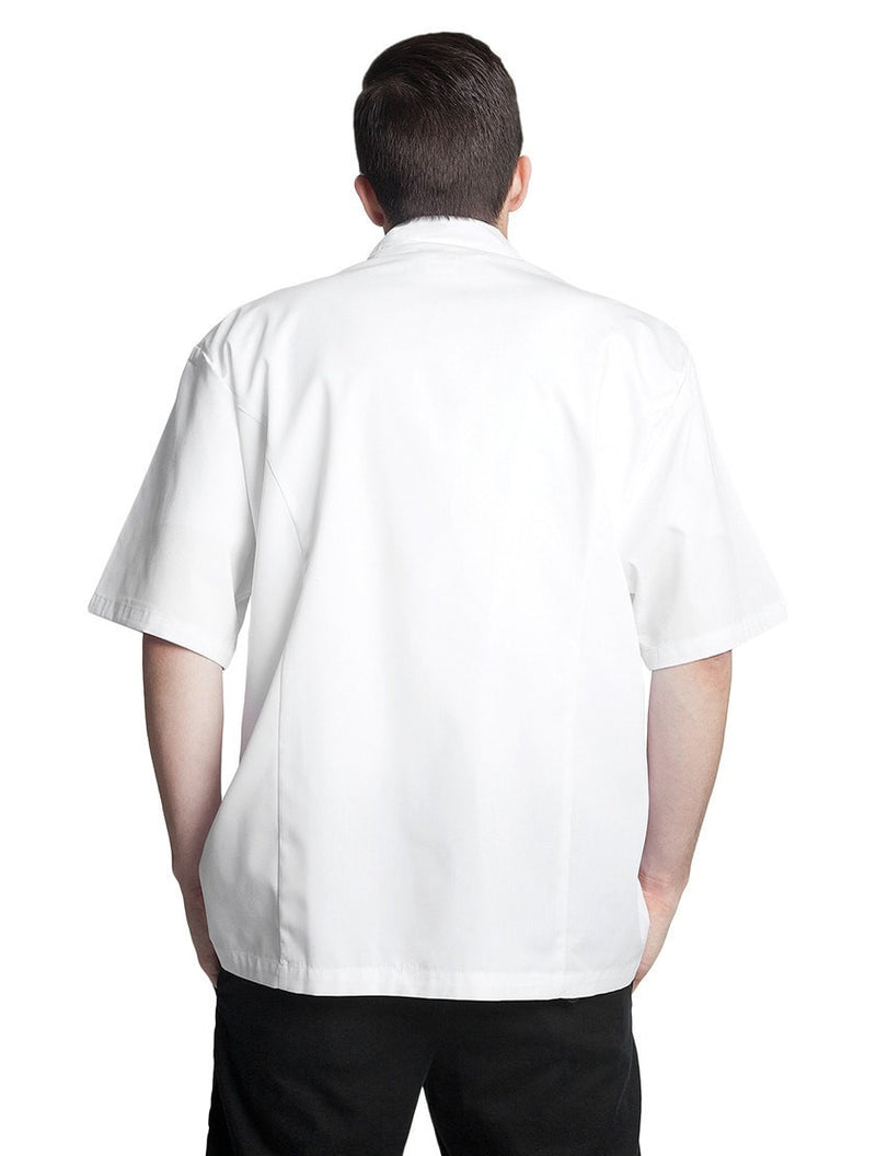 Julius Short Sleeve Chef Jacket by Bragard White Back Profile