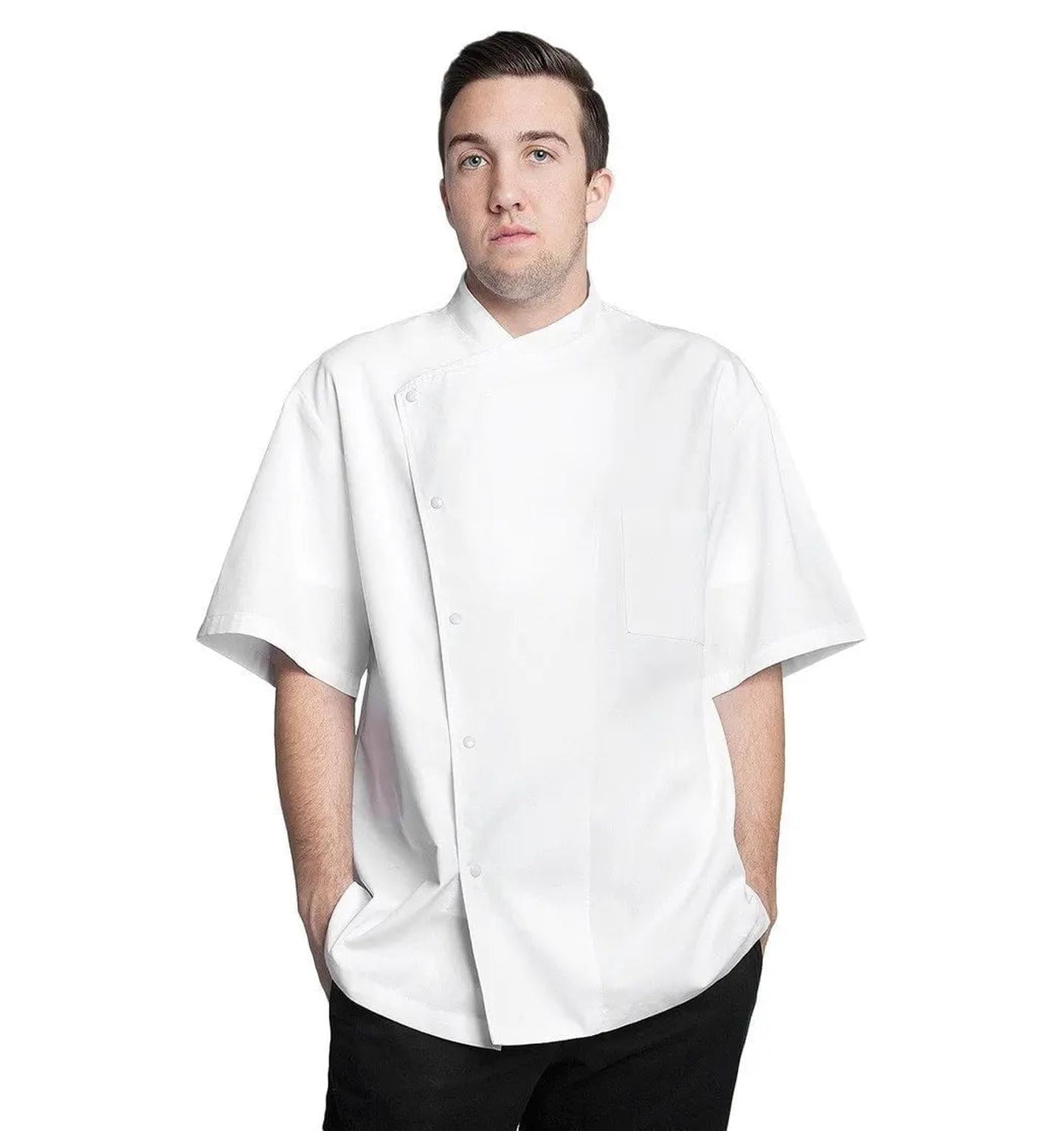 Julius Short Sleeve Chef Jacket by Bragard White Front Profile