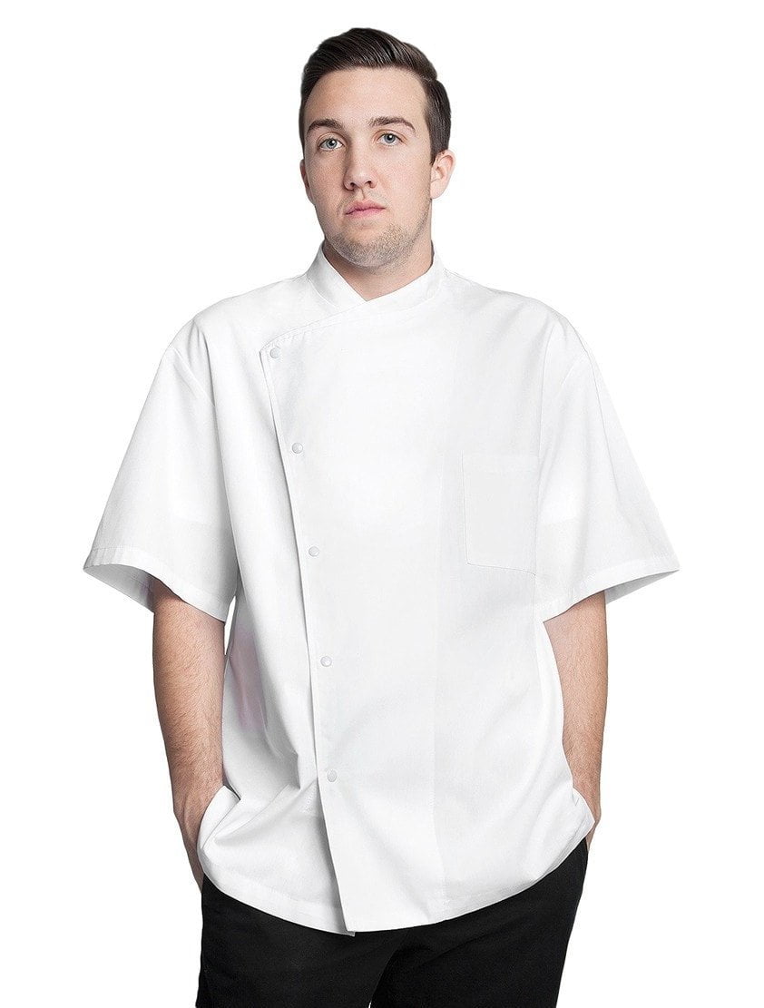 Julius Short Sleeve Chef Jacket by Bragard White Front Profile