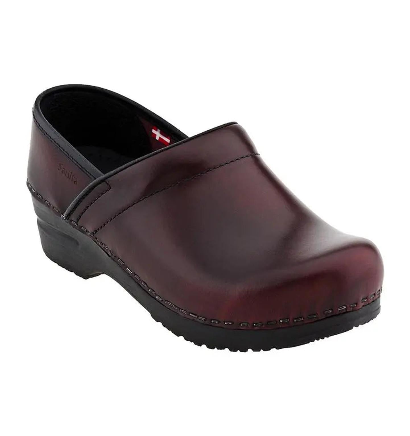 Sanita Men's Professional Cabrio Slip-Resistant Chef Clog - bordeaux