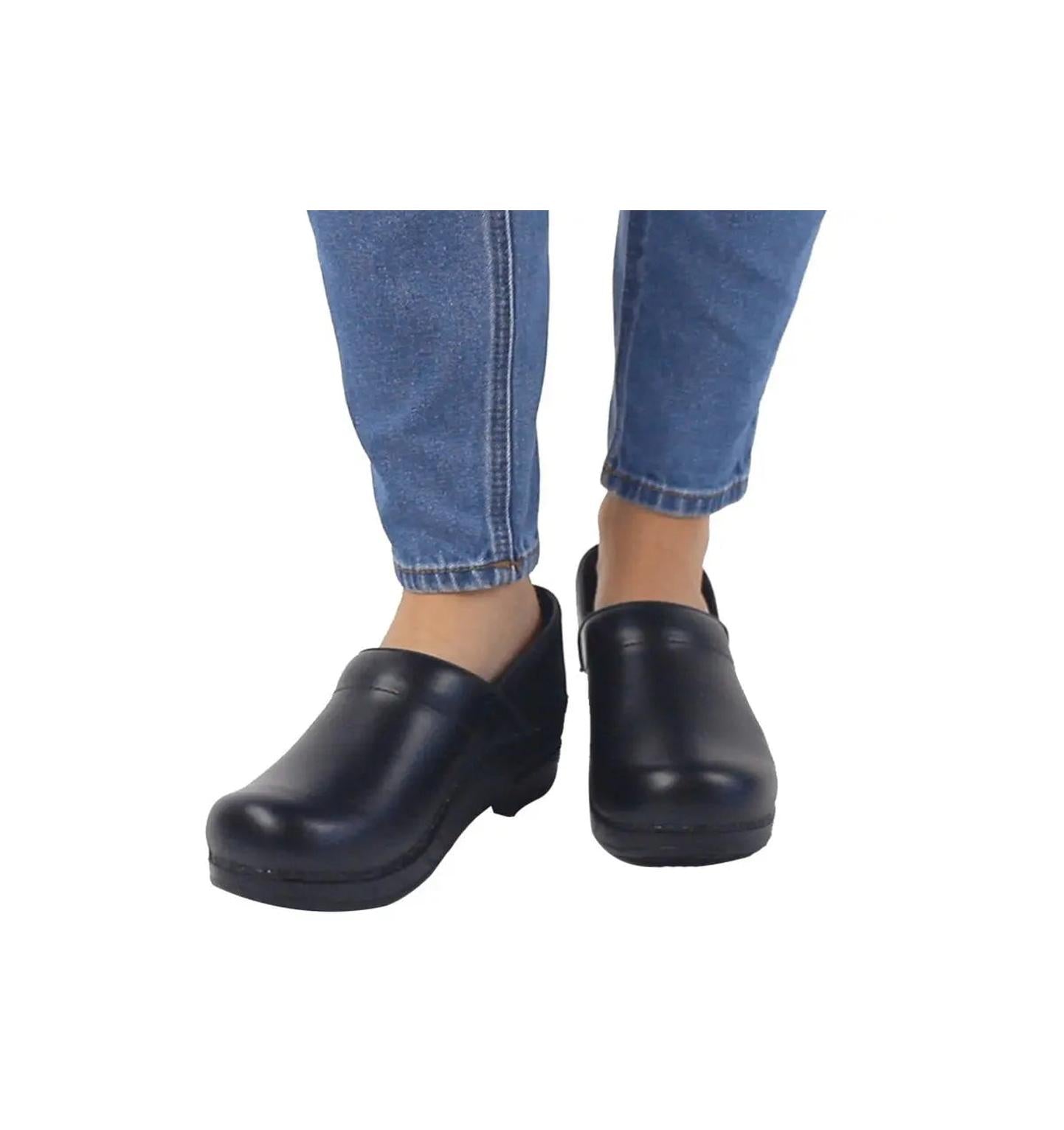 Sanita Aubrey Women's PU-coated Leather Chef Clog - life style view 2