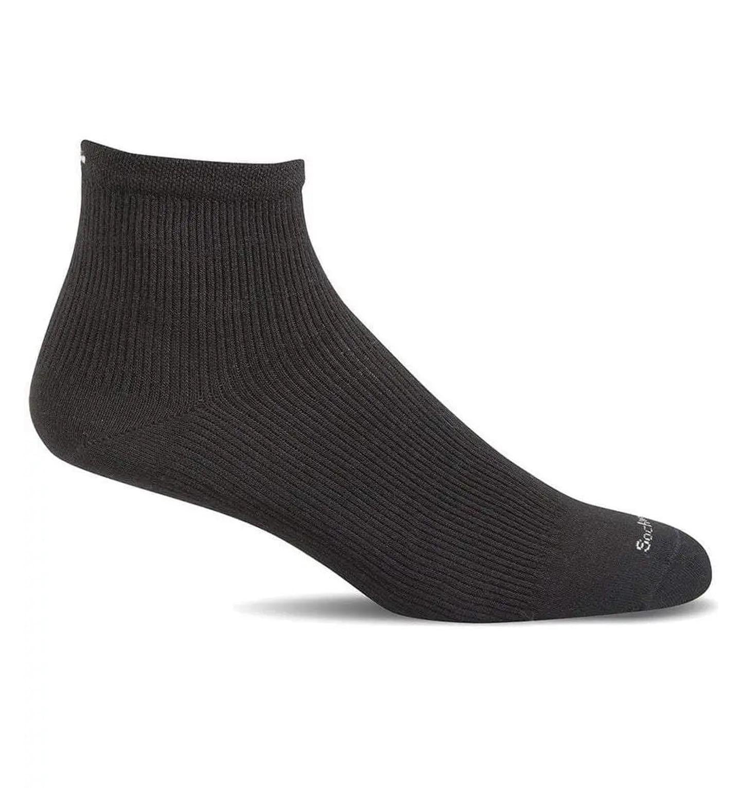 Sockwell Men's Plantar Ease Quarter Compression Socks Black