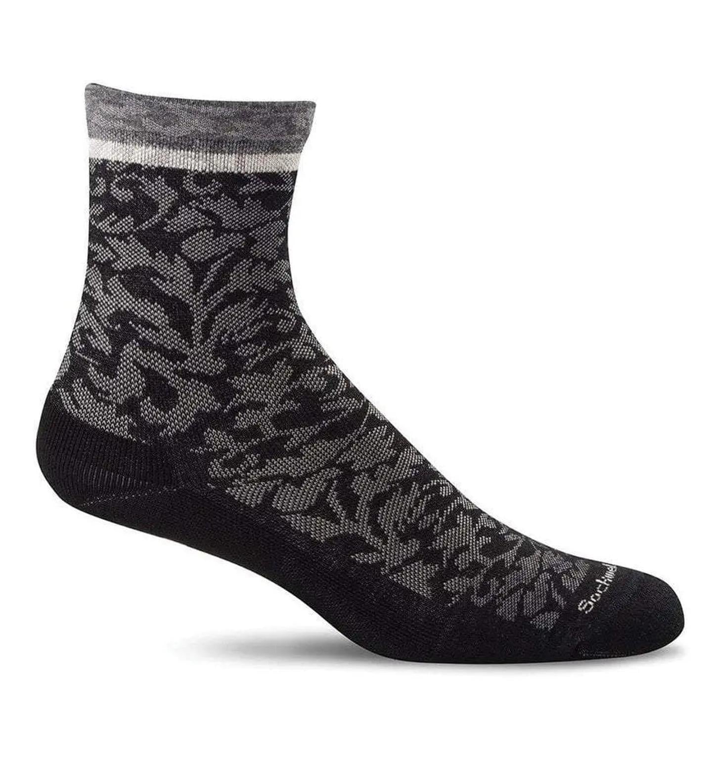 Sockwell Women's Cush Crew Plantar Relief Socks Black