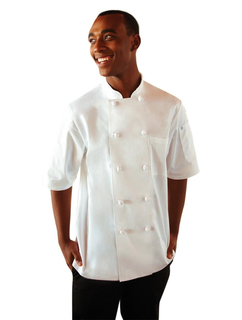 Chef Works Tivoli Basic Chef Coat White Front Profile