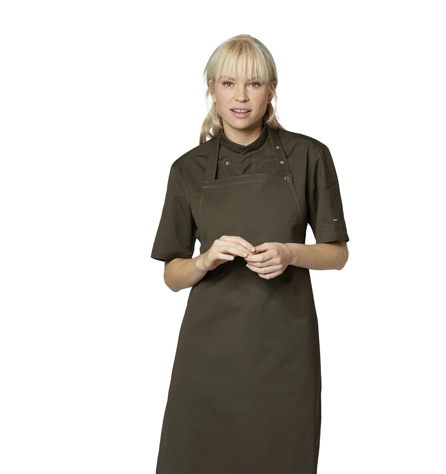 Kentaur 23516 Short Sleeve Chef/Service Jacket olive