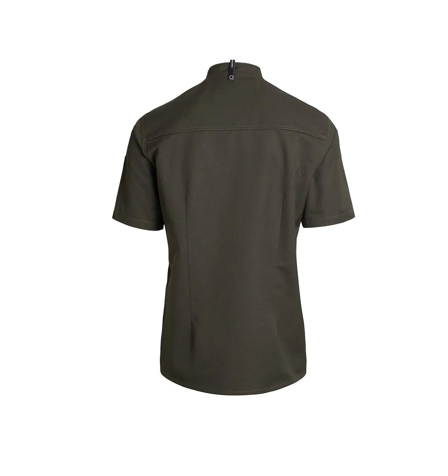 Kentaur 23516 Short Sleeve Chef/Service Jacket back View olive
