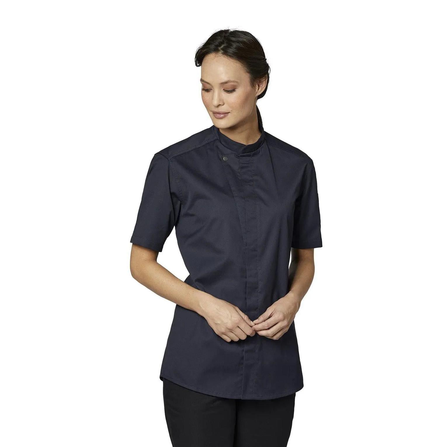 Kentaur 23516 Short Sleeve Chef/Service Jacket Front View Navy
