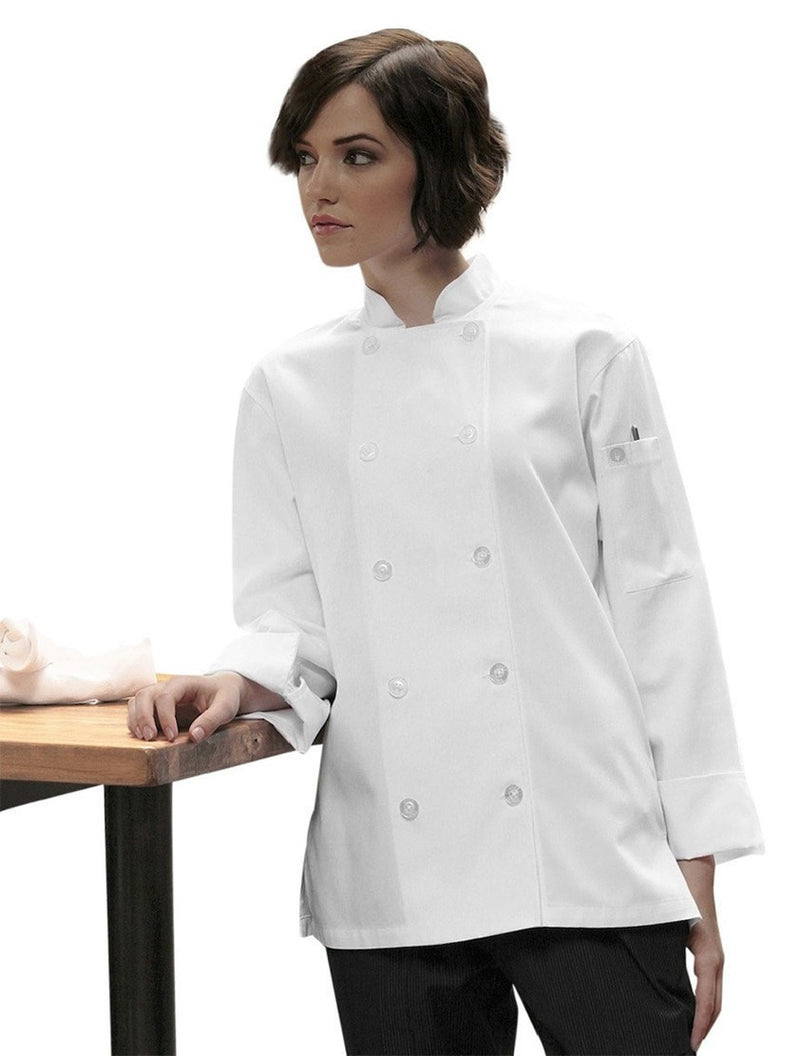 Women's Le Mans Basic Chef Coat by Chef Works Front