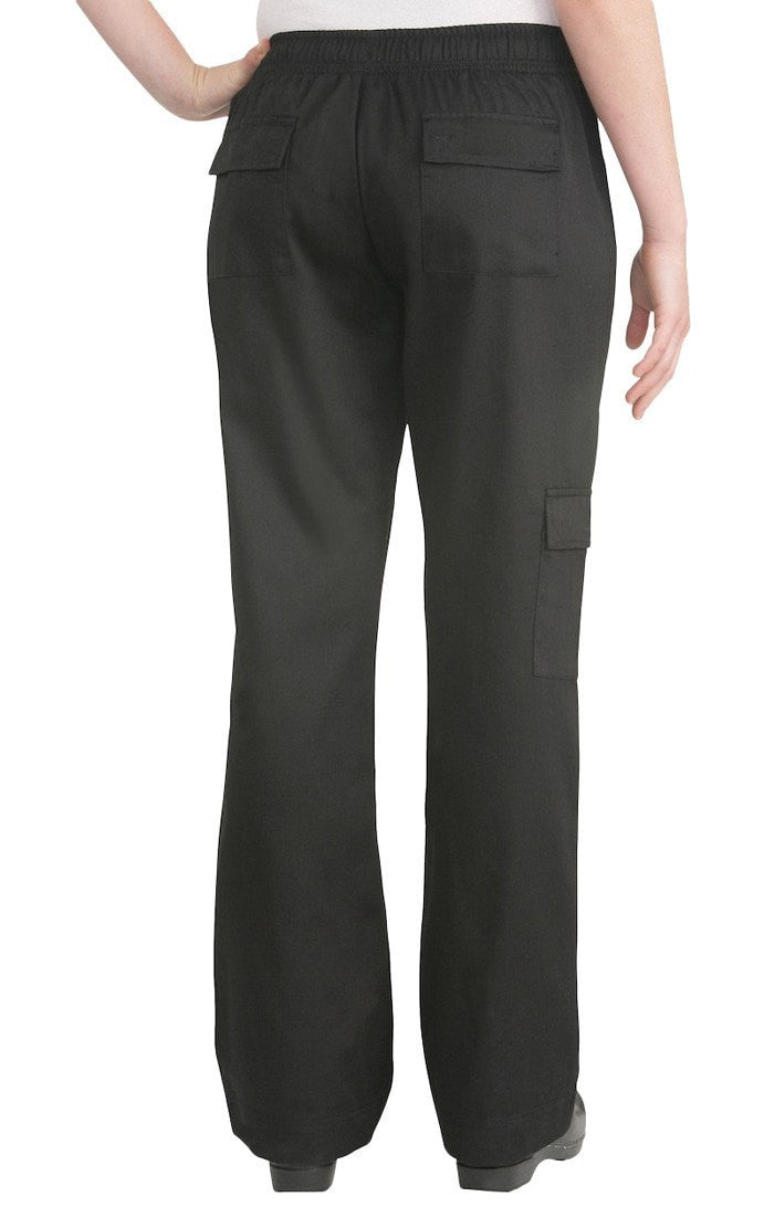 Cargo Women's Chef Pants by Chef Works Black Back
