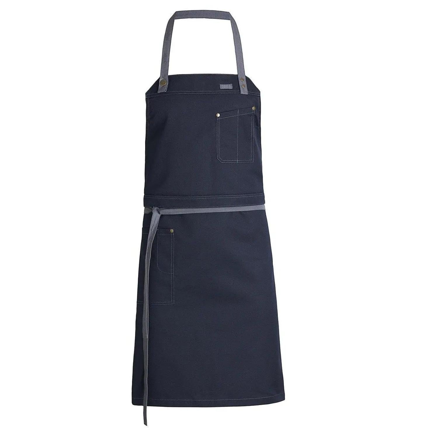 Kentaur 30360 Dark Navy Raw Bib Apron main