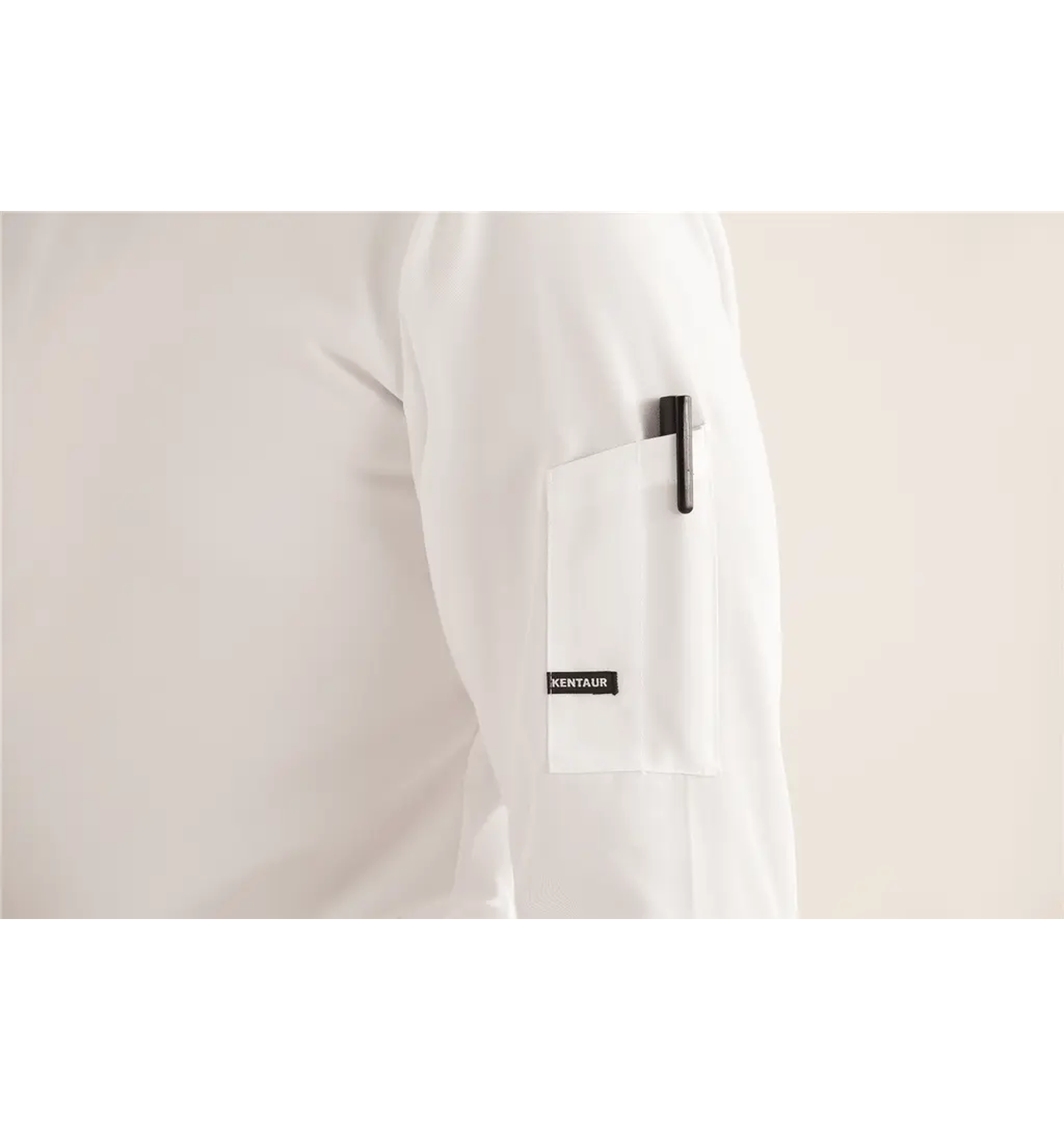 Kentaur 23515 Long Sleeve Chef/Service Jacket Side View White
