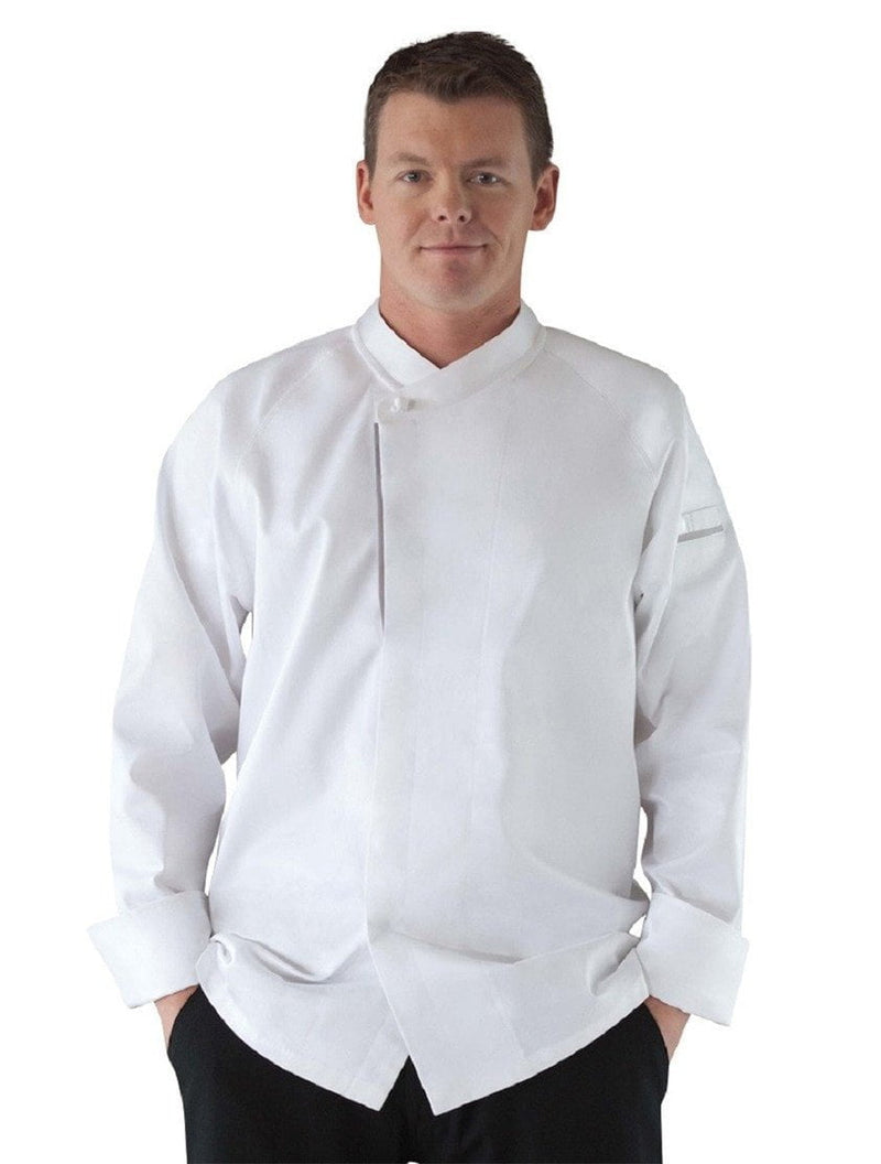 Trieste Premium Cotton Chef Coat by Chef Works White Front Profile