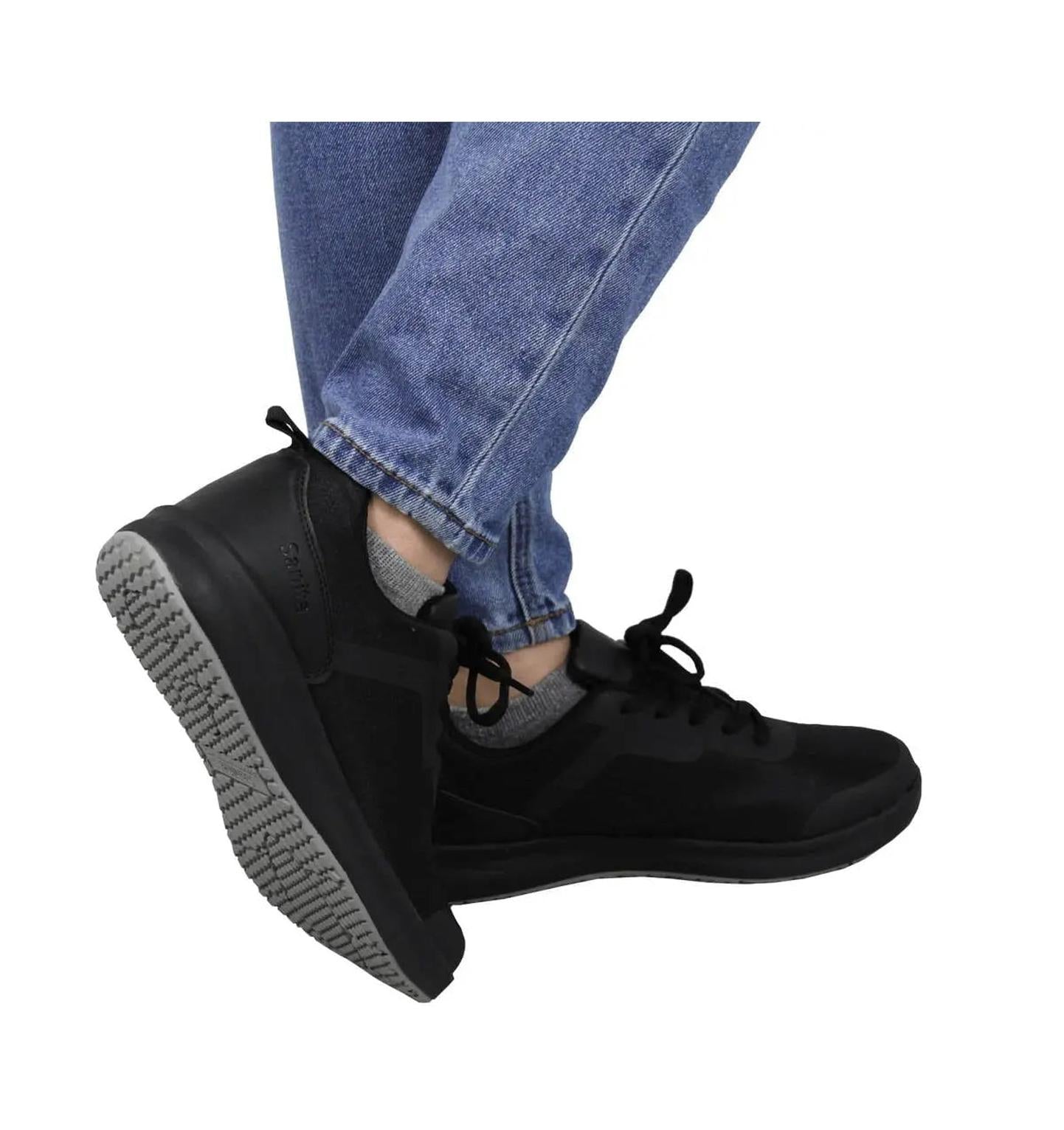 Sanita Concave Women's Men Black Chef Safety Sneaker - life style view