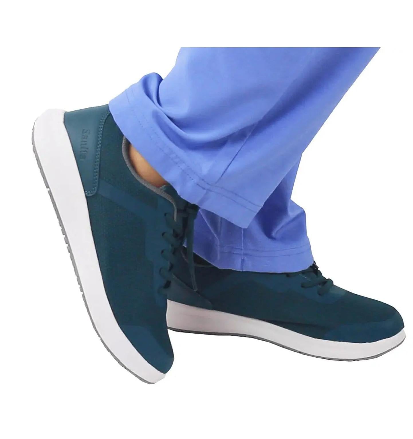 Sanita Concave Women's Green Chef Safety Sneaker - life style view