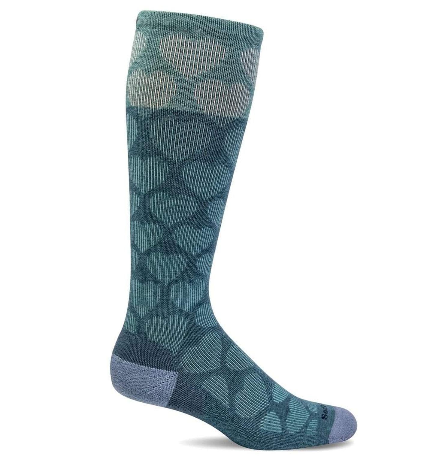 Women's Heart Throb Compression Socks-BlueRidge