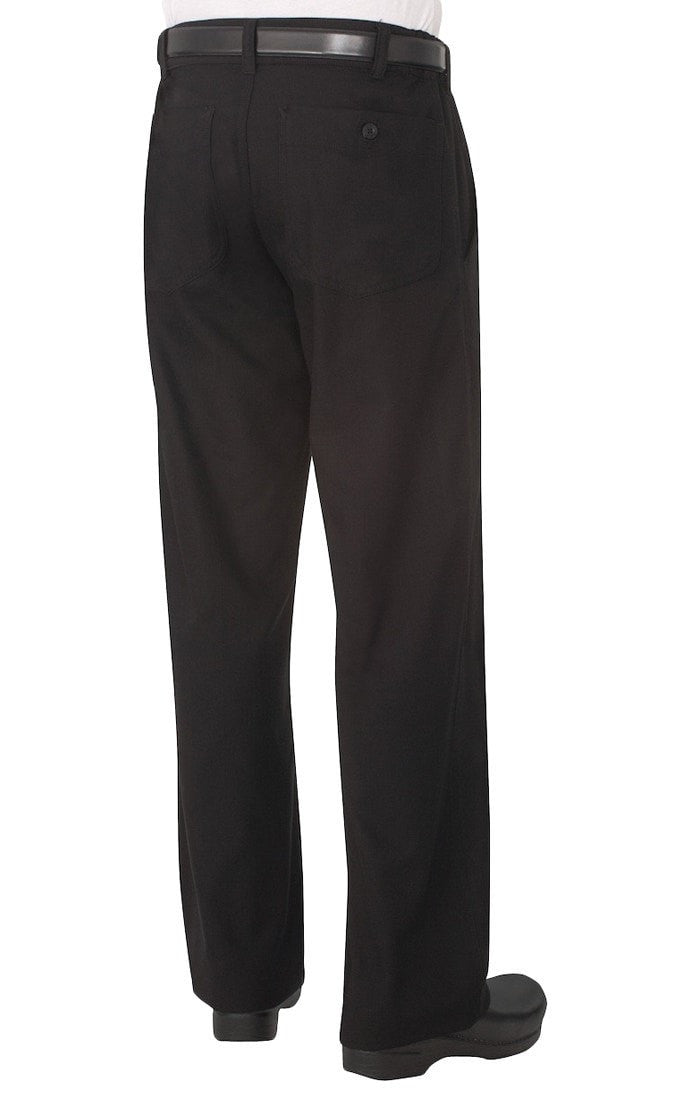 Professional Series Mens Black Chef Pants by Chef Works Black Back
