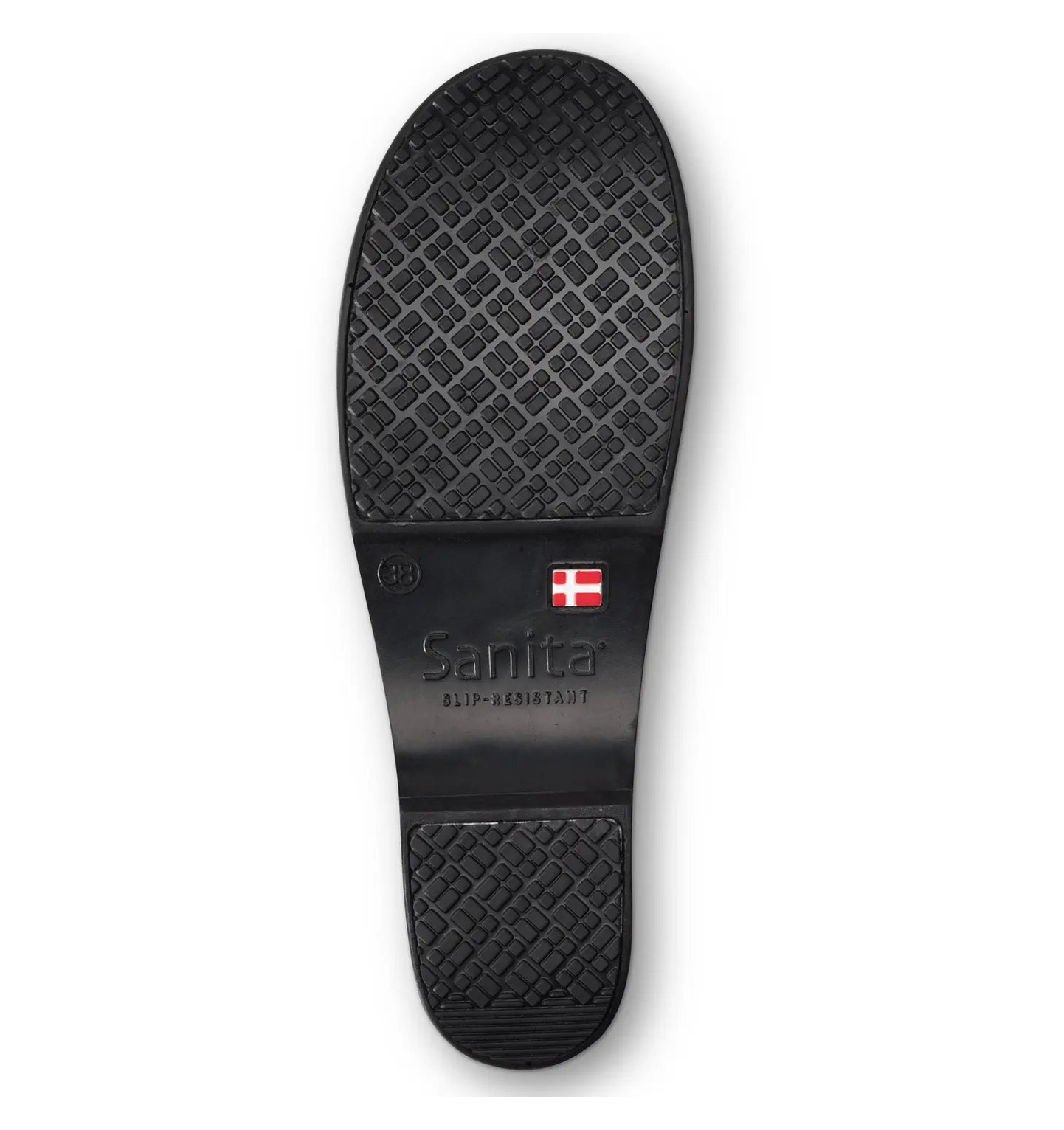 Sanita Aubrey Women's PU-coated Leather Chef Clog - sole view