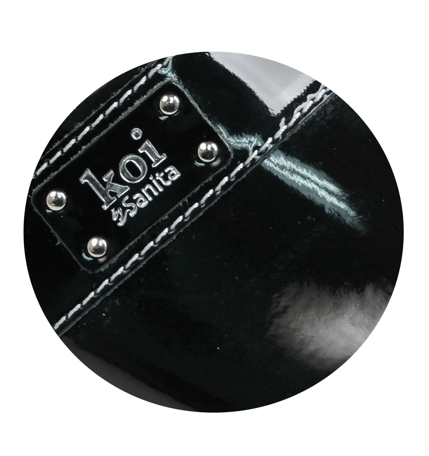 Sanita Lindsey Women's Patent Leather Chef Clog - zoom view black