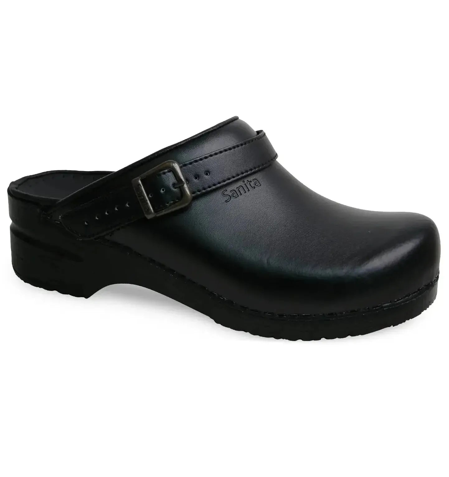 Sanita Ingrid PU Women's Black Chef Clog - main