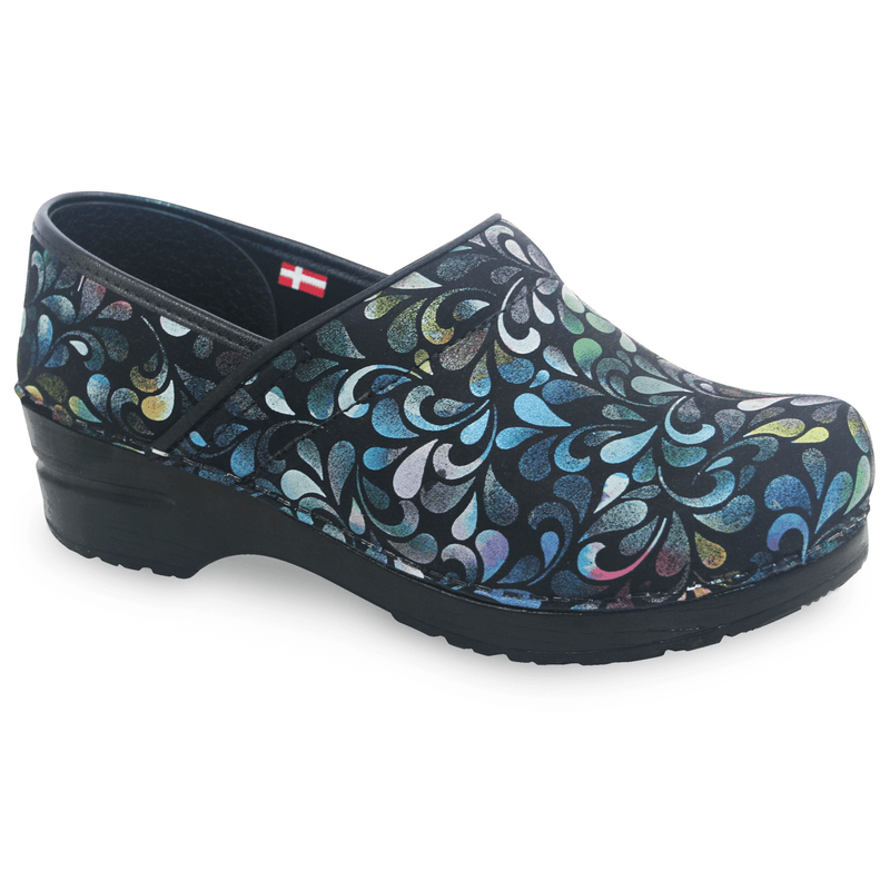 Sanita Plume Women's Printed Leather Multi Chef Clog - SIDE VIEW