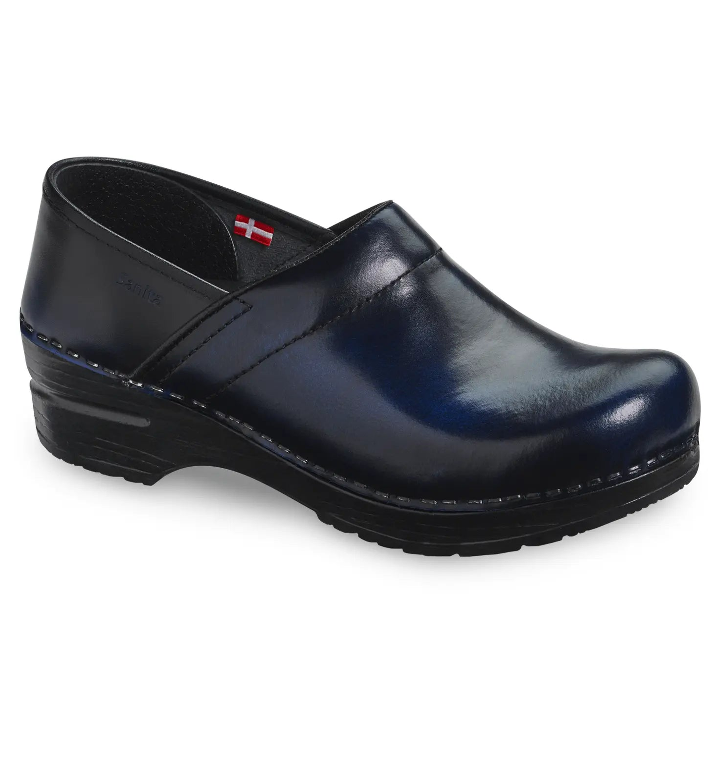 Sanita Pro. Cabrio Women's Blue Chef Clog - side view