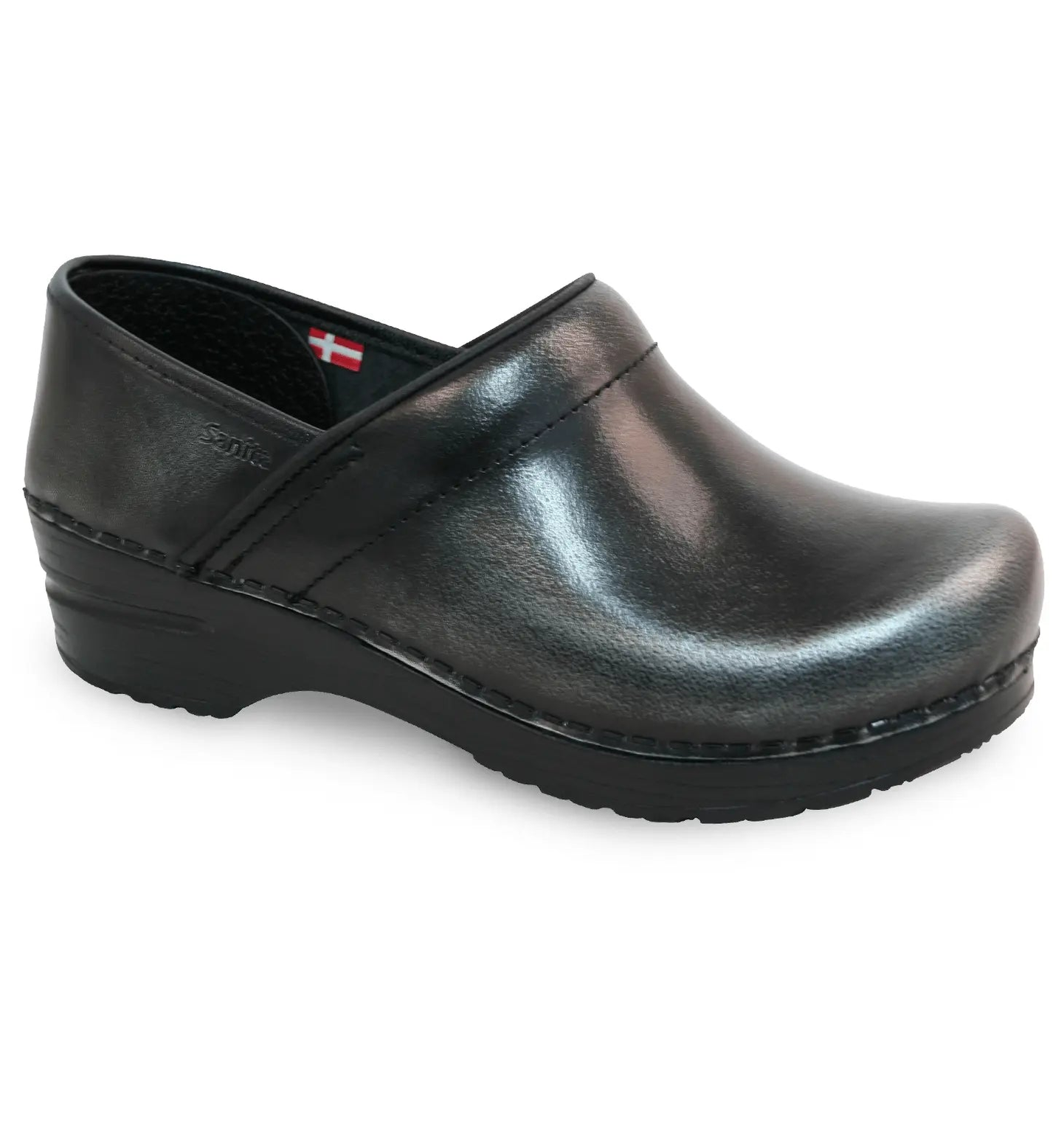 Sanita Pro. Cabrio Women's Grey Chef Clog - side view