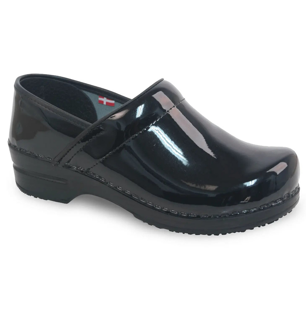 Sanita Sabel Women s Patent Leather Chef Clog Fiumara Apparel