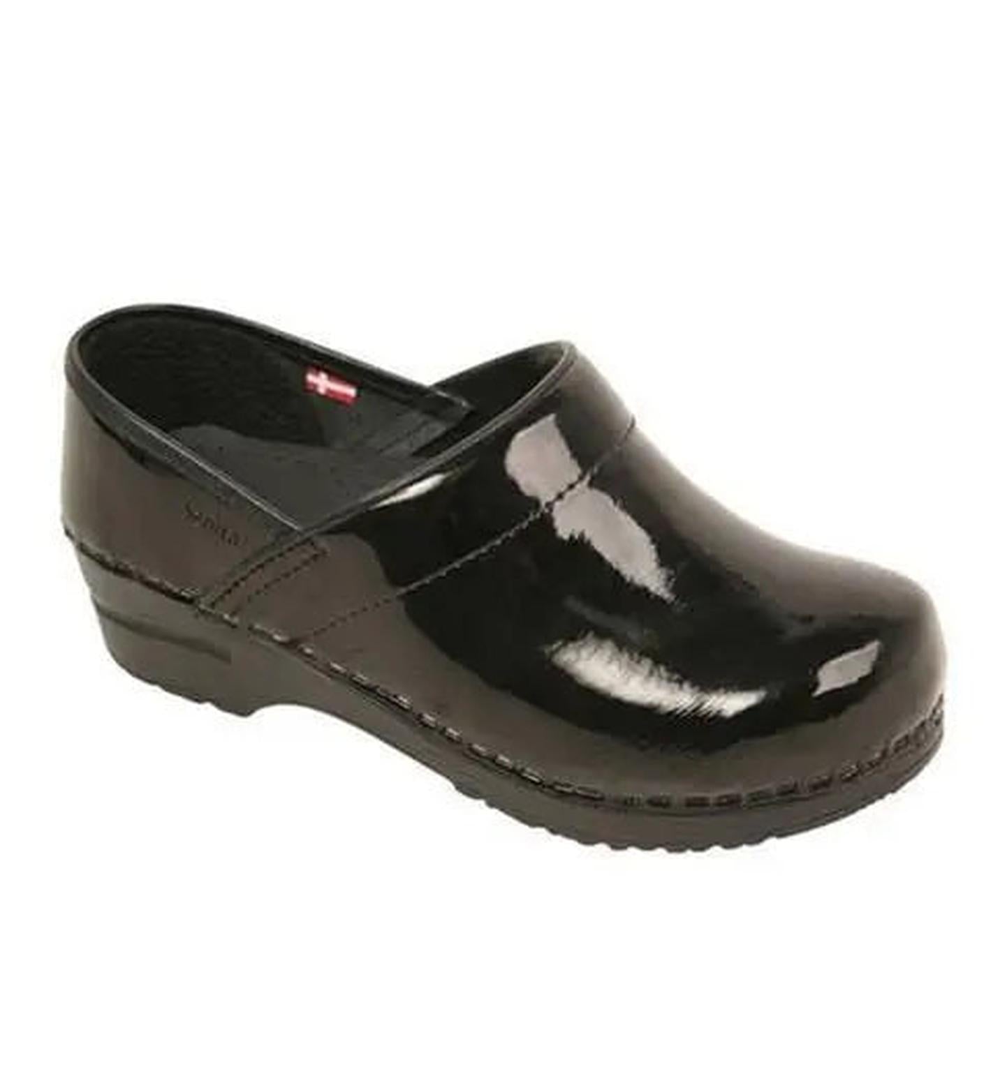Sanita Women's Professional Patent Medical Clog Black